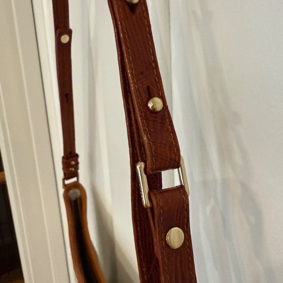 Brahmin leather tan and ivory crossbody. - Picture 12 of 14